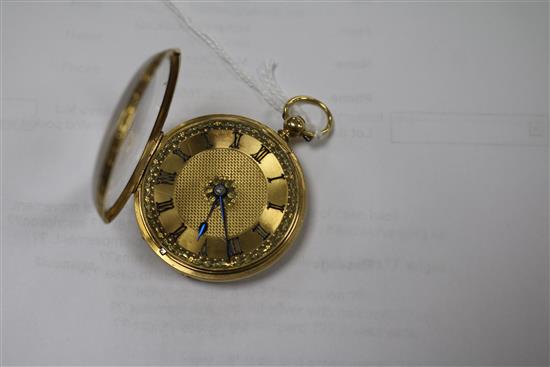 A Victorian 18ct gold keywind pocket watch.